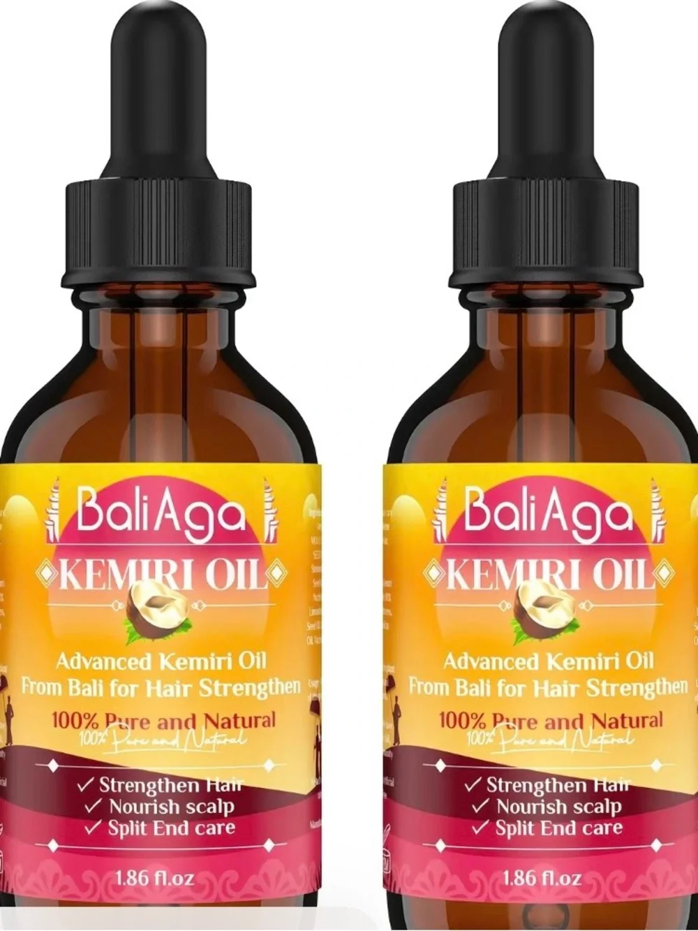 Kemiri Oil Serum — Pink and Yellow Nourishing Hair Oil